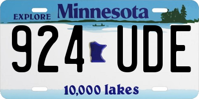 MN license plate 924UDE