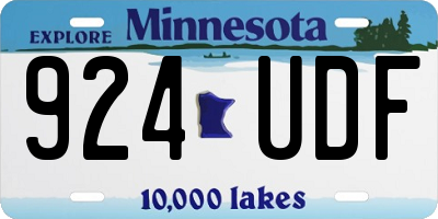 MN license plate 924UDF