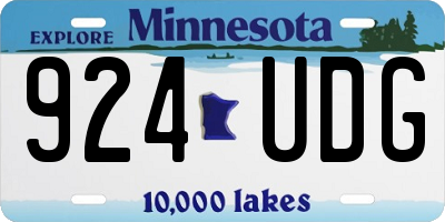 MN license plate 924UDG