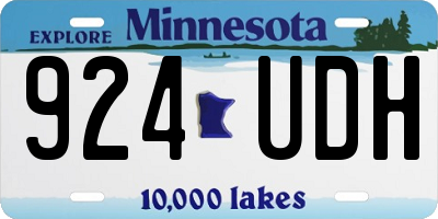 MN license plate 924UDH