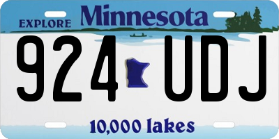 MN license plate 924UDJ