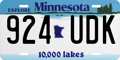 MN license plate 924UDK