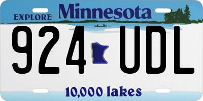MN license plate 924UDL