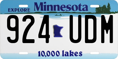 MN license plate 924UDM