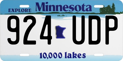 MN license plate 924UDP