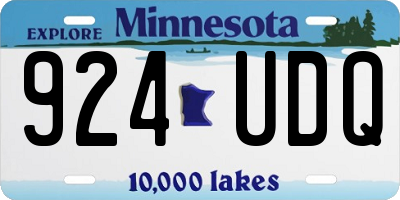 MN license plate 924UDQ