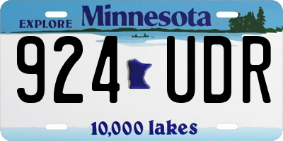 MN license plate 924UDR
