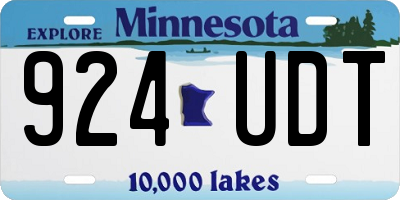 MN license plate 924UDT