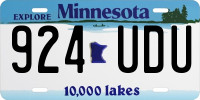 MN license plate 924UDU