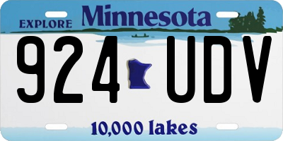 MN license plate 924UDV