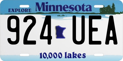 MN license plate 924UEA