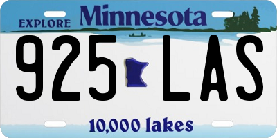 MN license plate 925LAS