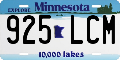 MN license plate 925LCM