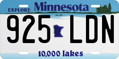 MN license plate 925LDN