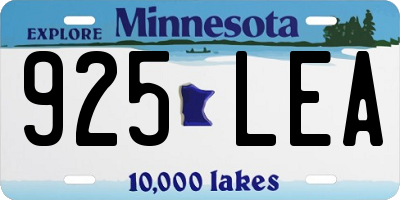 MN license plate 925LEA