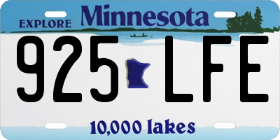 MN license plate 925LFE