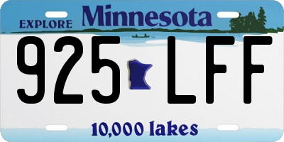 MN license plate 925LFF