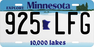 MN license plate 925LFG