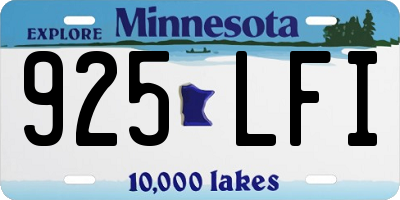 MN license plate 925LFI