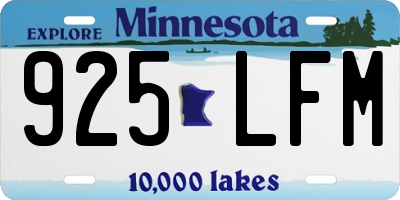 MN license plate 925LFM