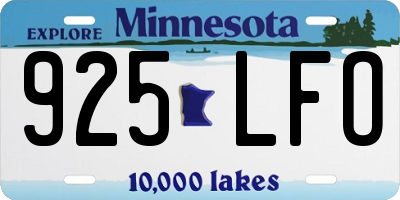 MN license plate 925LFO