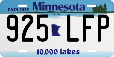 MN license plate 925LFP