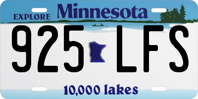 MN license plate 925LFS