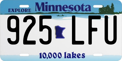MN license plate 925LFU