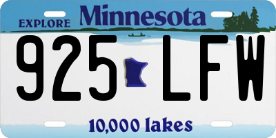 MN license plate 925LFW
