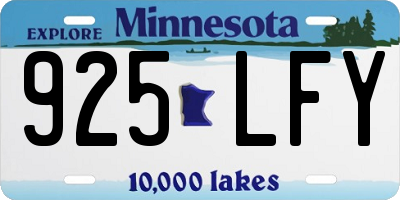 MN license plate 925LFY
