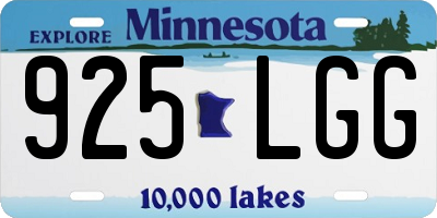 MN license plate 925LGG