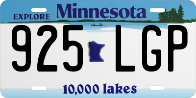 MN license plate 925LGP