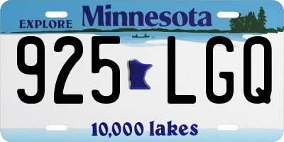 MN license plate 925LGQ