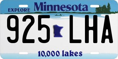 MN license plate 925LHA