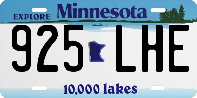 MN license plate 925LHE