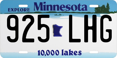 MN license plate 925LHG
