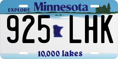 MN license plate 925LHK
