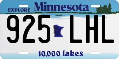MN license plate 925LHL