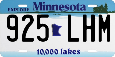 MN license plate 925LHM