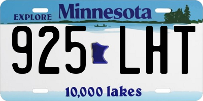 MN license plate 925LHT