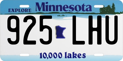 MN license plate 925LHU