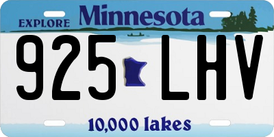 MN license plate 925LHV
