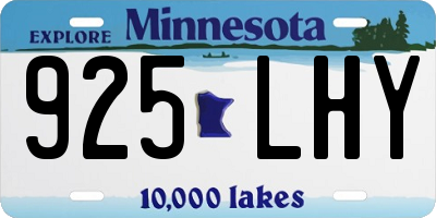 MN license plate 925LHY