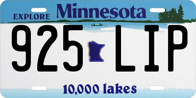 MN license plate 925LIP