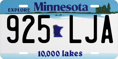 MN license plate 925LJA