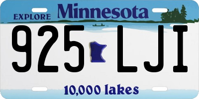MN license plate 925LJI