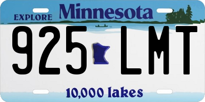 MN license plate 925LMT