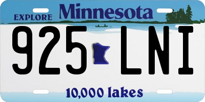 MN license plate 925LNI