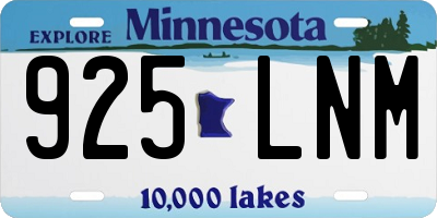 MN license plate 925LNM