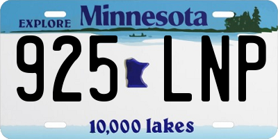 MN license plate 925LNP
